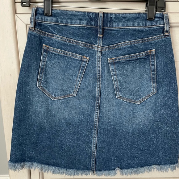 Loft Size 00 fringed denim skirt - Picture 4 of 4